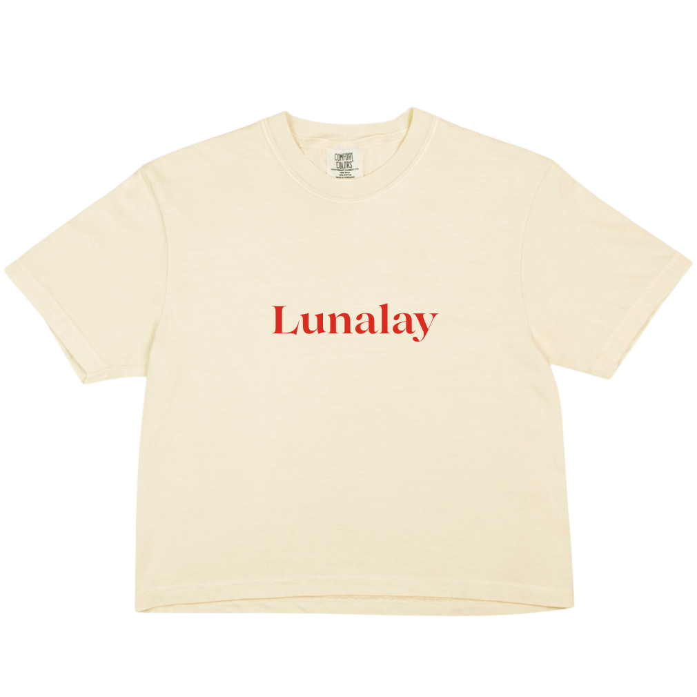 Lunalay Text Cropped Shirt